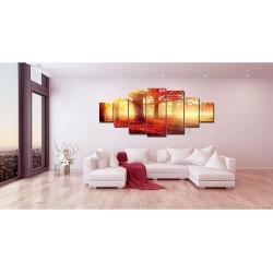Impression De Photos Sur Toile XXL Imprimée Tableau Motif Moderne Déco d'Art 7 pieces Tendu Sur Chassis 100 x 240 cm