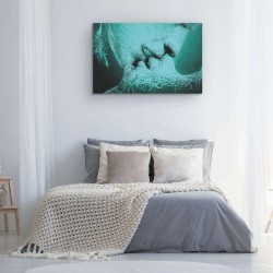 Adam et Ève, la Création et le Baiser, l'Amour, Tableau Abstrait - Decoration Murale Salon Moderne -Grande 80 x 120 cm