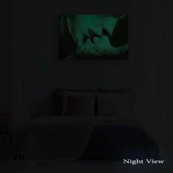 Adam et Ève, la Création et le Baiser, l'Amour, Tableau Abstrait - Decoration Murale Salon Moderne -Grande 80 x 120 cm