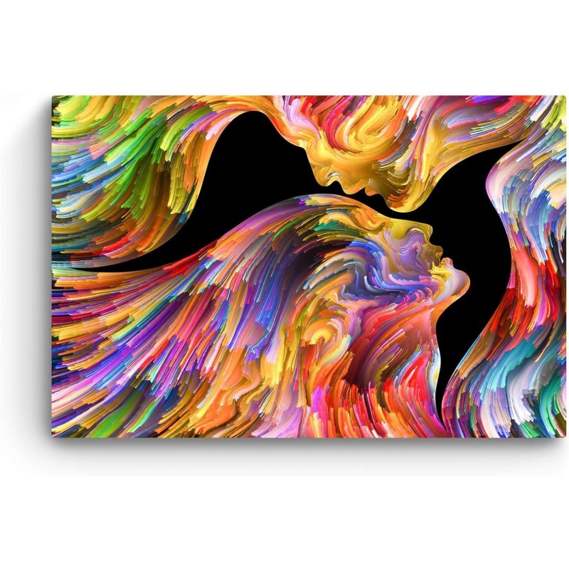 Decoration Murale Salon Moderne - Image sur Toile - 90X60 cm Idée Cadeau Élégante et Originale Lumineux