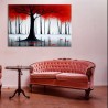 Parapluie Brillant Arbre Rouge - Tableau Abstrait - Decoration Murale Salon Moderne Grande 80 x 120 cm