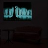 Parapluie Brillant Arbre Rouge - Tableau Abstrait - Decoration Murale Salon Moderne Grande 80 x 120 cm