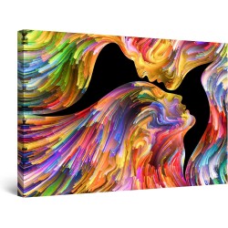 Decoration Murale Salon Moderne - Image sur Toile - 90X60 cm Idée Cadeau Élégante et Originale Lumineux