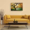 Toile Arbre d'érable, Tableau Nature- Decoration Murale Salon Moderne - Image sur Toile - Grande 80 x 120 cm