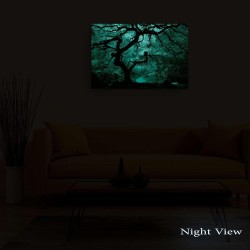 Toile Arbre d'érable, Tableau Nature- Decoration Murale Salon Moderne - Image sur Toile - Grande 80 x 120 cm
