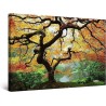 Toile Arbre d'érable, Tableau Nature- Decoration Murale Salon Moderne - Image sur Toile - Grande 80 x 120 cm