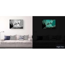 Adam Et Eve Motif Moderne Décoration Tendu Sur Chassis Prêt à Accrocher Grande 80 x 120 cm