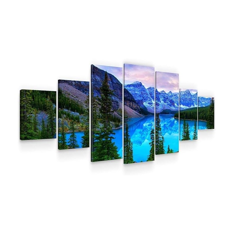 Impression De Photos Sur Toile XXL Imprimée Tableau Motif Moderne Déco d'Art 7 pieces Tendu Sur Chassis 100 x 240 cm