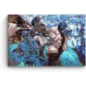 Peinture Bleu de Musique Jazz Tableau Abstrait Decoration Murale Salon Moderne Grande 80 x 120 cm