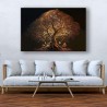 Carte Rose Route de Rome Arbre  - Grande Tableau Decoration Murale Peinture Arbres Grande 80 x 120 cm