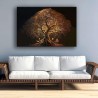 Carte Rose Route de Rome Arbre  - Grande Tableau Decoration Murale Peinture Arbres Grande 80 x 120 cm