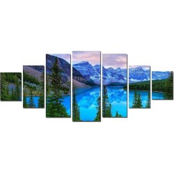 Impression De Photos Sur Toile XXL Imprimée Tableau Motif Moderne Déco d'Art 7 pieces Tendu Sur Chassis 100 x 240 cm