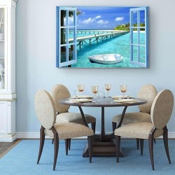 Tableau Paysage - Decoration Murale Salon Moderne - Image sur Toile - Grande 80 x 120 cm