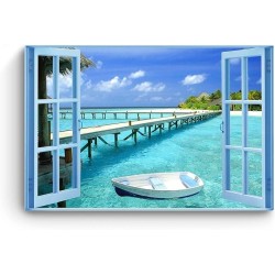 Tableau Paysage - Decoration Murale Salon Moderne - Image sur Toile - Grande 80 x 120 cm
