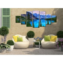 Impression De Photos Sur Toile XXL Imprimée Tableau Motif Moderne Déco d'Art 7 pieces Tendu Sur Chassis 100 x 240 cm