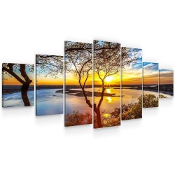 Lever Du Soleil 7 pieces Tendu Sur Chassis 100 x 240 cm