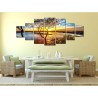 Lever Du Soleil 7 pieces Tendu Sur Chassis 100 x 240 cm