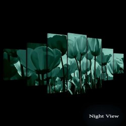 Decoration Murale Salon Moderne - Image sur Toile xxl 7 pieces Tendu Sur Chassis 100 x 240 cm