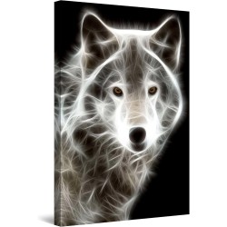 Decoration Murale Salon Moderne - Image sur Toile - 60 x 90 cm Idée Cadeau Élégante et Originale Effet Lumineux Nocturne