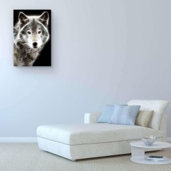 Decoration Murale Salon Moderne - Image sur Toile - 60 x 90 cm Idée Cadeau Élégante et Originale Effet Lumineux Nocturne