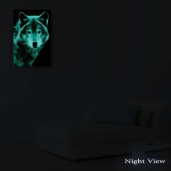 Decoration Murale Salon Moderne - Image sur Toile - 60 x 90 cm Idée Cadeau Élégante et Originale Effet Lumineux Nocturne