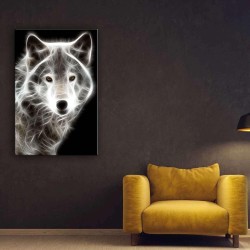 Decoration Murale Salon Moderne - Image sur Toile - 60 x 90 cm Idée Cadeau Élégante et Originale Effet Lumineux Nocturne